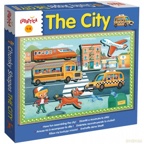 LUDATTICA Drewniane puzzle Miasto [PUZZLE]