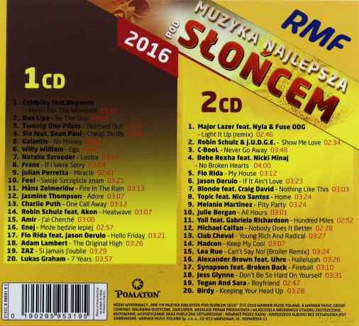 RMF FM - Muzyka Najlepsza Pod Słońcem 2016 [2CD]