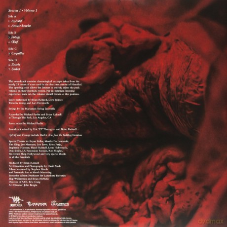 Hannibal Season 1 vol. 1 soundtrack (Brian Reitzell) [2xWinyl]