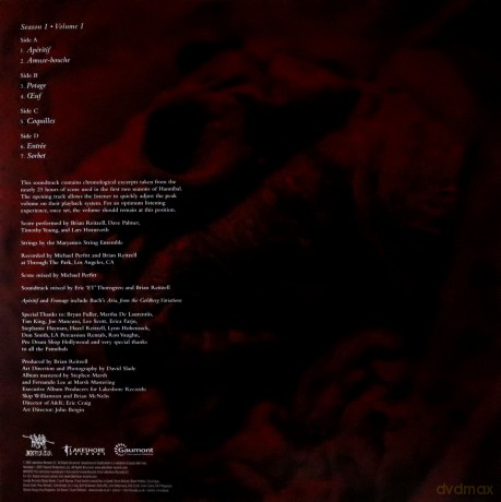 Hannibal Season 1 vol. 1 soundtrack (Brian Reitzell) [2xWinyl]