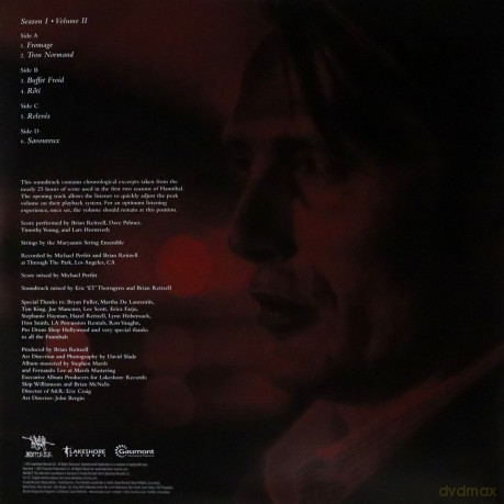 Hannibal Season 1 vol. 2 soundtrack (Brian Reitzell) [2xWinyl]