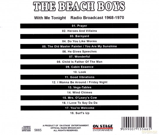 The Beach Boys: With Me Tonight Radio Broadcast 1968-1970 [CD]