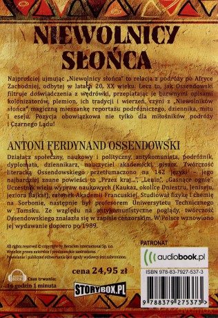 Niewolnicy słońca - Antoni Ferdynand Ossendowski [AUDIOBOOK] [CD-MP3]