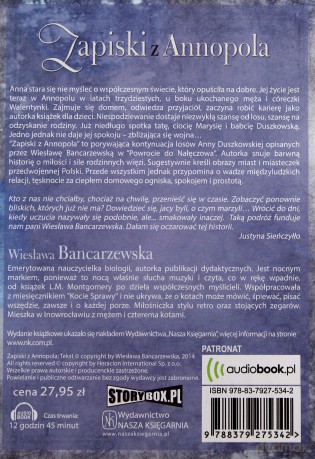 Zapiski z Annopola - Wiesława Bancarzewska [AUDIOBOOK] [CD-MP3]