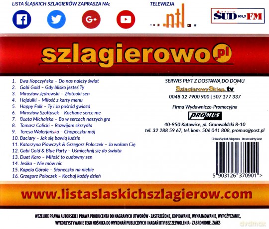 TV Prezentuje Lista Śląskich Szlagierów [CD]
