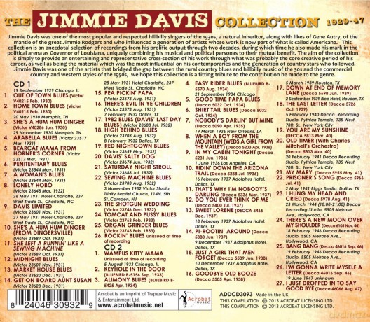 Jimmie Davis: The Jimmie Davis Collection 1929-47 [2CD]