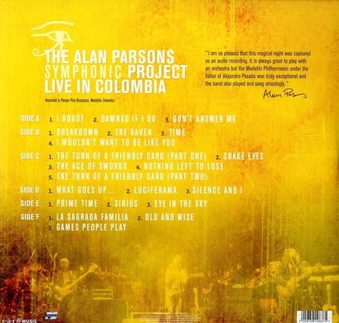 Alan Parsons Project: Live In Colombia [3xWinyl]