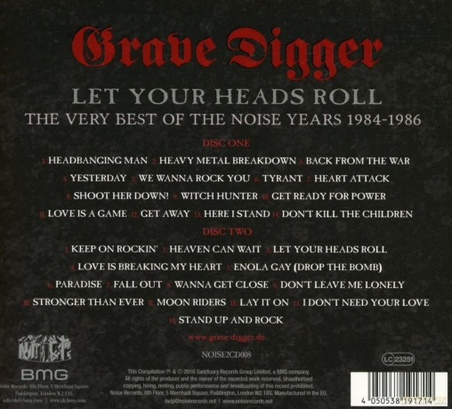 Grave Digger: Let Your Heads Roll The Very Best Of The Noise Years 1984-1987 (digipack) [2CD]