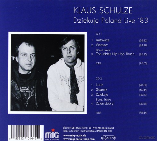 Klaus Schulze: Dziekuje Poland Live 83 (digipack) [2CD]