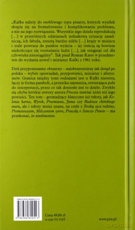 Opowieści i przypowieści - Franz Kafka (twarda) [KSIĄŻKA]
