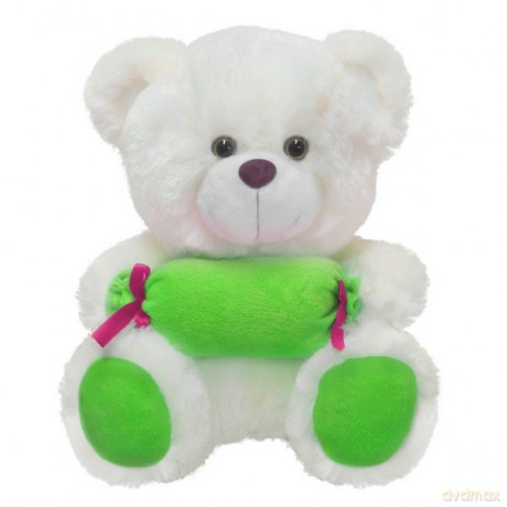 BEPPE Miś 24 cm z cukierkiem zielony