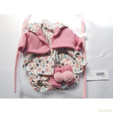 LLORENS Sukienka i sweterek 33 cm różowy