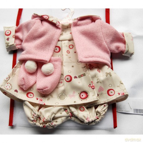 LLORENS Sukienka i sweterek 38 cm różowy