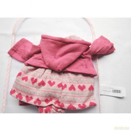 LLORENS Sukienka i sweterek 38 cm w serca