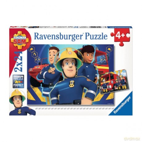 RAVENSBURGER 2x24 el. Strażak Sam [PUZZLE]
