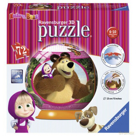 RAVENSBURGER 72 el. Masza i niedźwiedź lampka [PUZZLE]