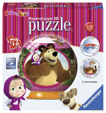 RAVENSBURGER 72 el. Masza i niedźwiedź lampka [PUZZLE]
