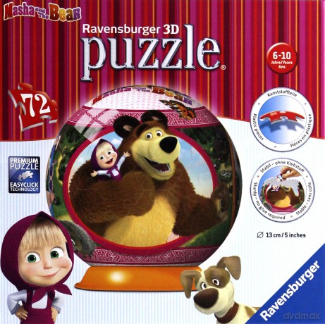 RAVENSBURGER 72 el. Masza i niedźwiedź lampka [PUZZLE]