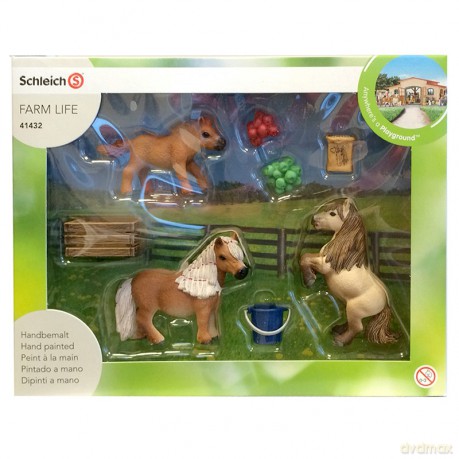 SCHLEICH Rodzina kucy szetlandzkich [FIGURKA]