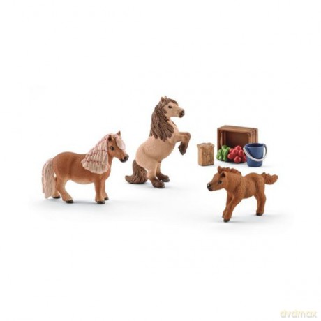 SCHLEICH Rodzina kucyków Szetlandzkich [FIGURKA]