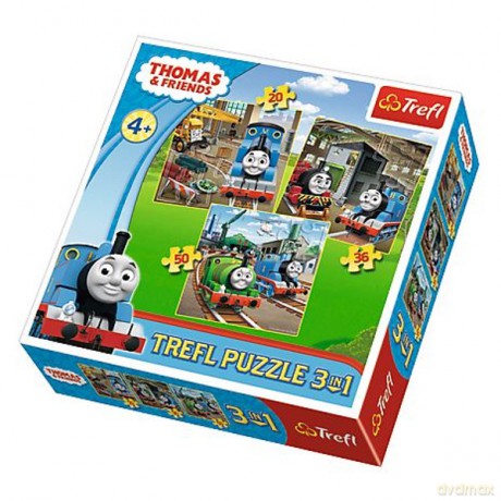 TREFL 3w1 Tomek rusza do akcji Tomek i Przyjaciele (34821) [PUZZLE]
