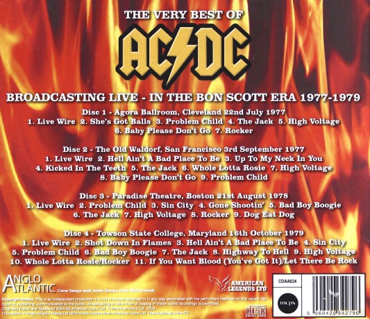 AC/DC: The Very Best of AC/DC: Hot as Hell - Broadcasting Live in the Bon Scott Era 1977-1979 [4CD]