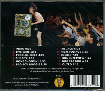 AC/DC: Paradise Theatre Boston 1978 [CD]