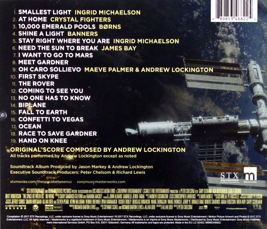 The Space Between Us soundtrack (Między Nami Kosmos) (Andrew Lockington) [CD]