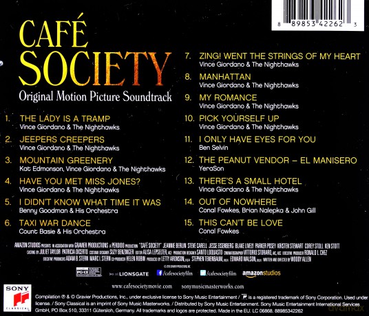 Cafe Society soundtrack (Śmietanka towarzyska) [CD]