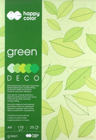 Blok A4/20K Deco Green 170 g