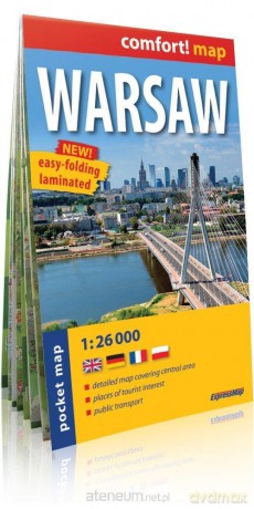 Comfort! map Warsaw 1:26 000 laminat
