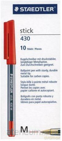 Długopis Stick 430M czerwony (10 szt)