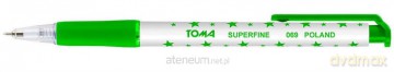Długopis Superfine aut. 0,5 mm zielony (20 szt)
