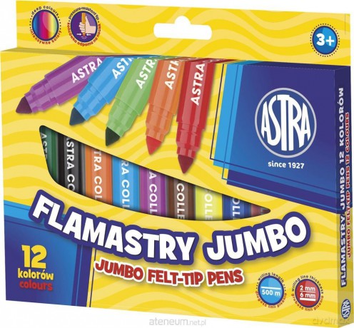 Flamastry Jumbo 12 kolorów