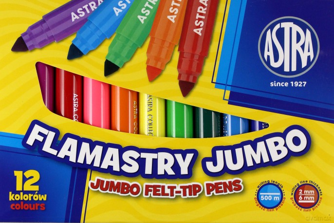 Flamastry Jumbo 12 kolorów