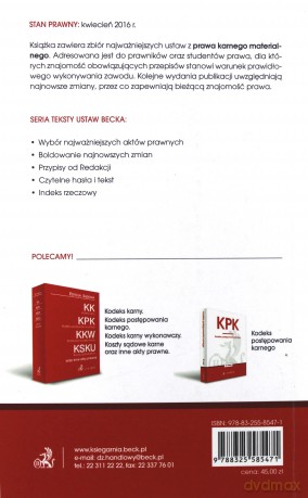 Kodeks karny oraz ustawy towarzyszące [KSIĄŻKA]