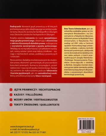Niemiecki język prawniczy w 40 lekcjach - dr Ewa Tuora-Schwierskott [KSIĄŻKA]
