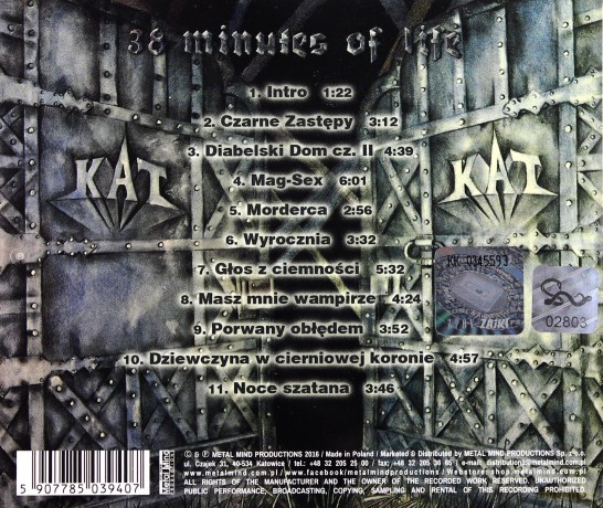 KAT: 38 Minutes Of Life (Remastered) [CD]