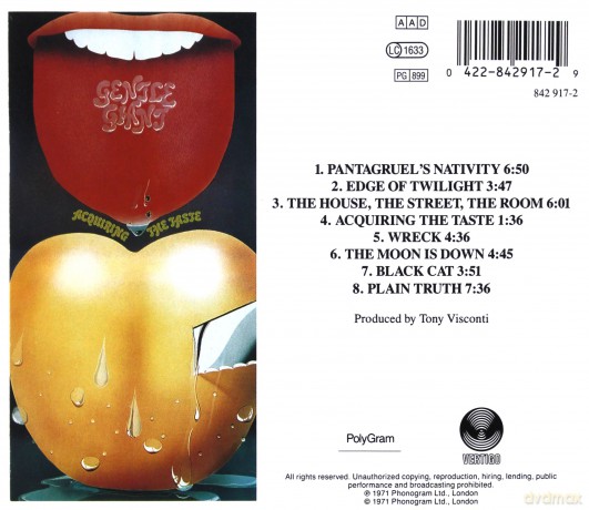 Gentle Giant: Acquiring The Taste [CD]