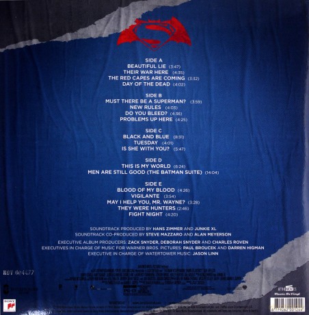 Batman V Superman: Dawn of Justice Soundtrack [3xWinyl]