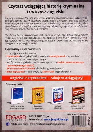 The Chinese Puzzle Angielski kryminał z ćwiczeniami poziom B2-C1 - Kevin Hadley [KSIĄŻKA]