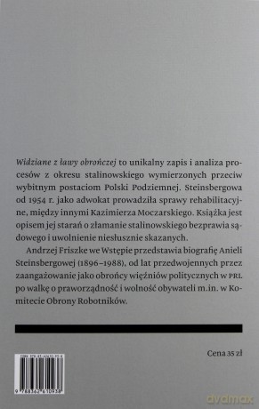 Widziane z ławy obrończej - Aniela Steinsbergowa [KSIĄŻKA]