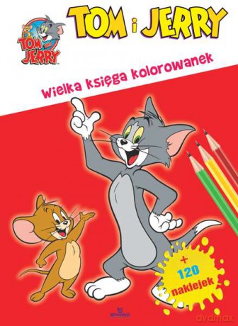 Wielka księga kolorowanek Tom i Jerry + naklejki [KSIĄŻKA]
