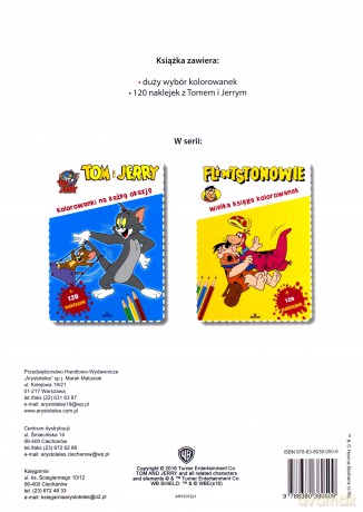 Wielka księga kolorowanek Tom i Jerry + naklejki [KSIĄŻKA]