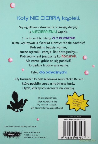 Zły kocurek. Kąpiel - Nick Bruel [KSIĄŻKA]