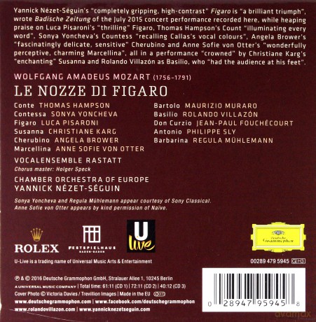 Rolando Villazon: Mozart Le Nozze Di Figaro [3CD]