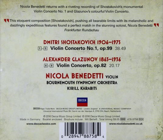Nicola Benedetti: Shostakovich [CD]