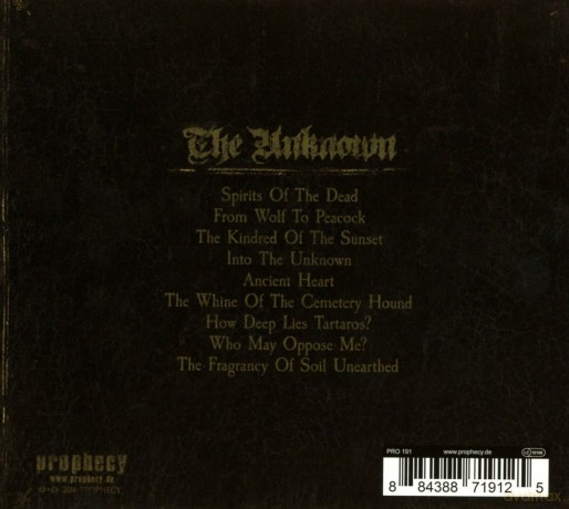 The Vision Bleak: The Unknown [CD]