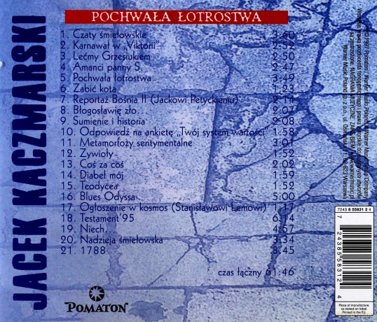 Jacek Kaczmarski: Pochwała Łotrostwa [CD]