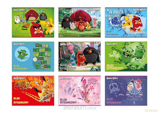 Blok techniczny A4/10K Angry Birds Movie (10 szt)